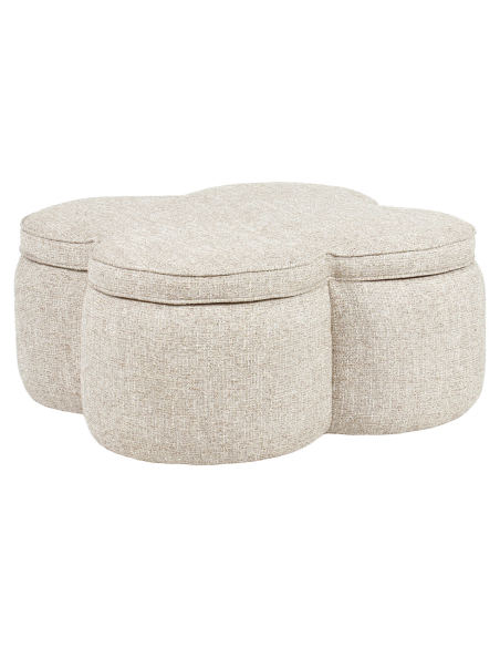 Caja de almacenamiento POUF Tweed Sand Raven