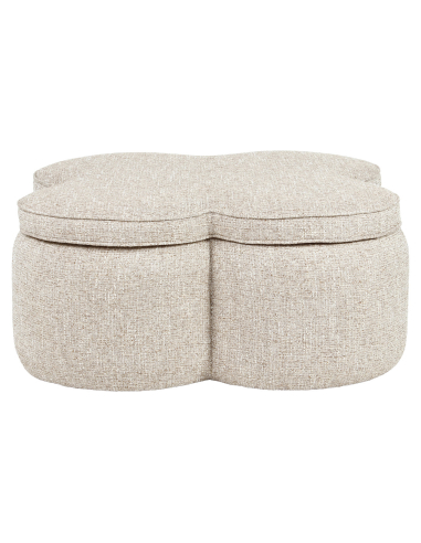 Pouf Storage Box Tweed Sand Raven