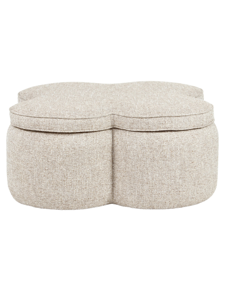 Pouf Storage Box Tweed Sand Raven