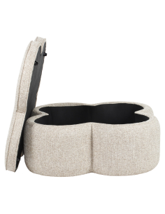 Box di stoccaggio Pouf Tweed Sand Raven 2