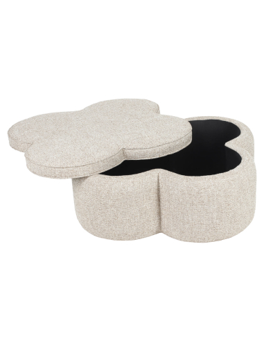 Caja de almacenamiento POUF Tweed Sand Raven