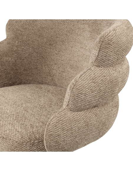 Cadeira de sala de jantar rotativa Mocca texturizado Kayla