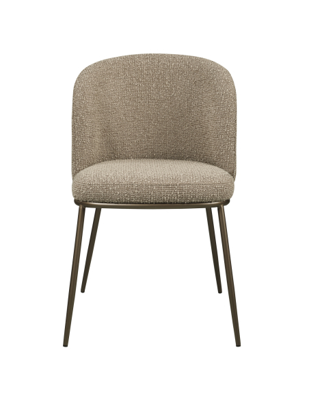 Elvi textured mocca cadeira de sala de jantar (conjunto de 2)