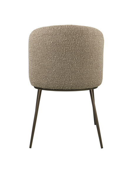 Elvi textured mocca cadeira de sala de jantar (conjunto de 2)
