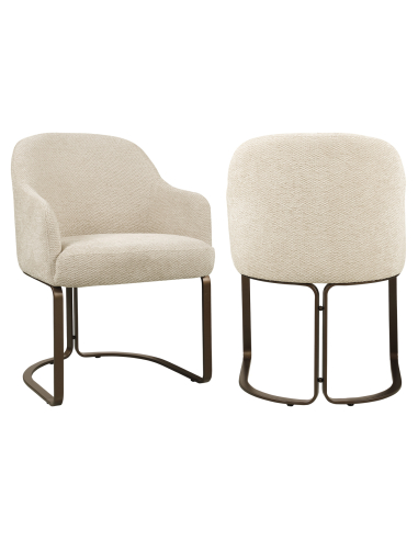 Silla de comedor de tela natural de Hadley texturizada