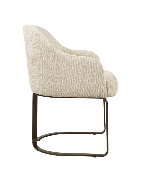 Hadley textured natural fabric dining room chair