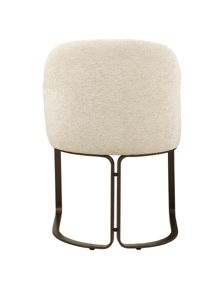 Chaise de salle à manger tissu naturel texturé HADLEY