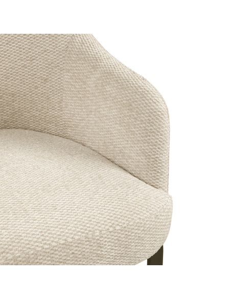 Chaise de salle à manger tissu naturel texturé HADLEY