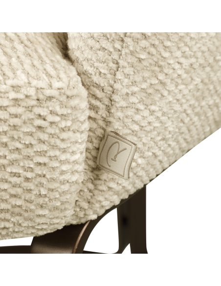 Chaise de salle à manger tissu naturel texturé HADLEY