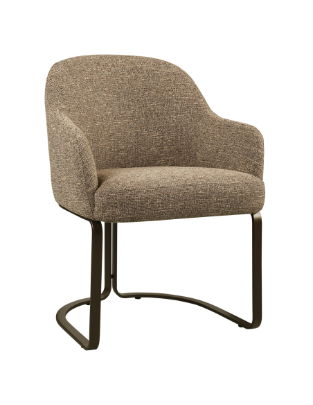 Silla de comedor Teléfono Tweed Brun Hadley