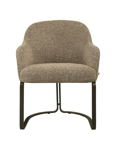 Dining Chair Fabric Tweed Brun Hadley