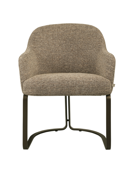 Dining Chair Fabric Tweed Brun Hadley