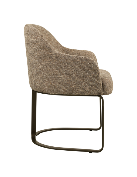 Sedia da pranzo Tessuto Tweed Brun Hadley