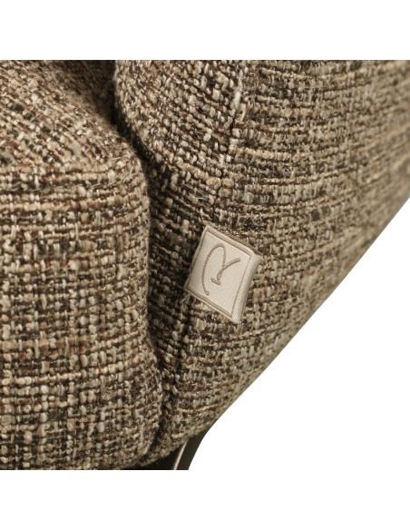 Cadeira de jantar Tecido Tweed Brun Hadley