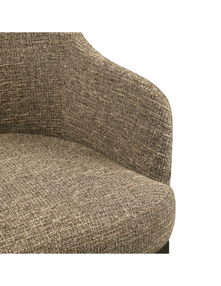 Cadeira de jantar Tecido Tweed Brun Hadley