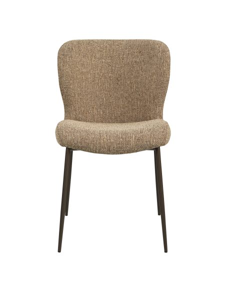 Silla de comedor de tela Tweed Brown ODARBY (conjunto de 2)