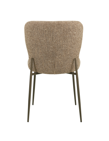 Cadeira de jantar de tecido Tweed Brown Oduby (conjunto de 2)