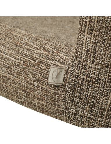 Stof Dining Chair Tweed Brown Odarby (Set van 2)