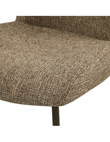 Silla de comedor de tela Tweed Brown ODARBY (conjunto de 2)