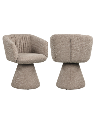 Tela de silla de comedor rotativa Bougchète Mocca Madeline