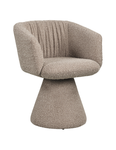 Rotary Dining Chair Stof Bouctète Mocca Madeline