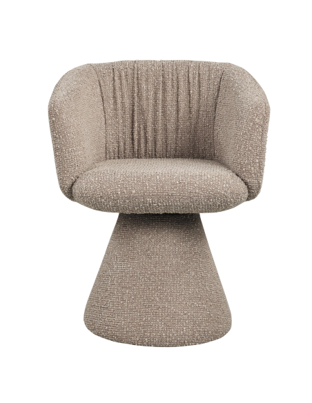 Cadeira de jantar rotativa Bouctète mocca madeline