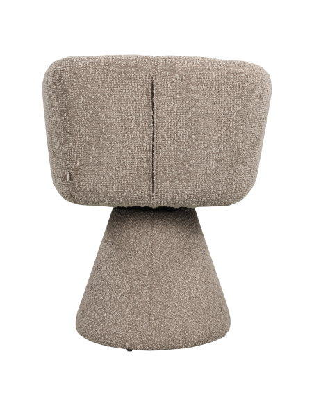 Cadeira de jantar rotativa Bouctète mocca madeline