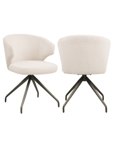 Chaise de salle à manger Milly biscotti swivel