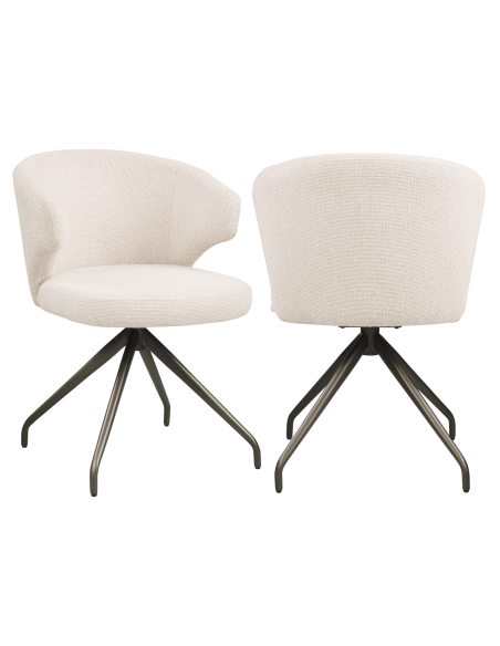 Chaise de salle à manger Milly biscotti swivel
