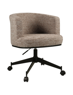 Chaise de bureau ou salle à manger tissu mocca texturé ROCHENNE 2
