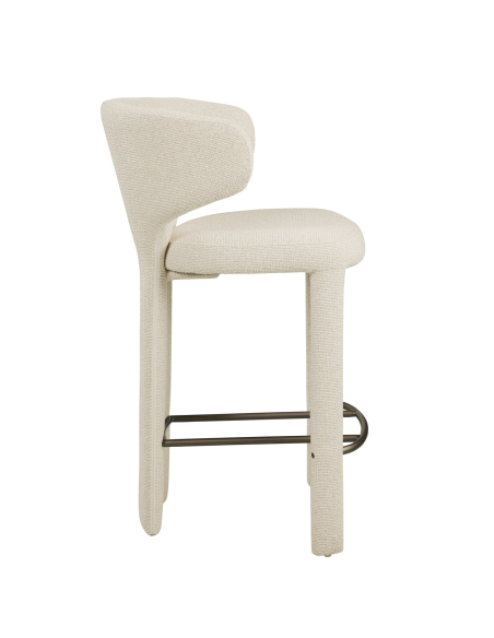 Taburete de contador de heces crema biscotti viola
