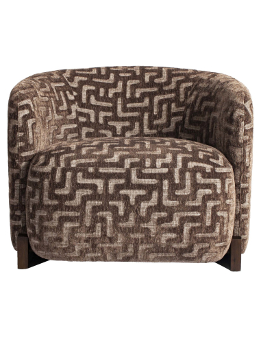 Lounge-Stuhlgewebe Labyrinth braun Firefroof Hannah - Richmond Interiors