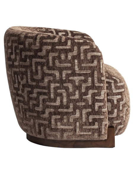 Lounge-Stuhlgewebe Labyrinth braun Firefroof Hannah - Richmond Interiors