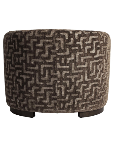 Lounge Stoel Stof Labyrint Bruin Brandwerend Hannah - Richmond Interiors