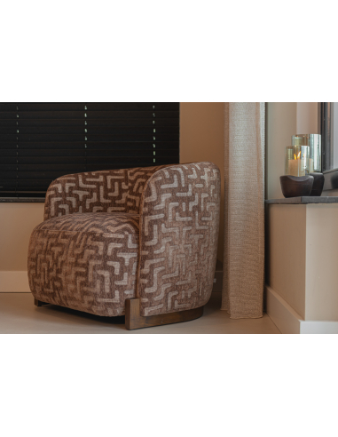 Tessuto Lounge Labyrinth Labyrinth Brown Arredazione ignifuga Hannah - Interiors Richmond