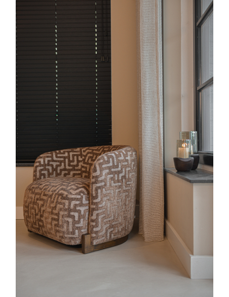 Tela de silla de salón Laberinto Brown Hannah - Richmond Interiores