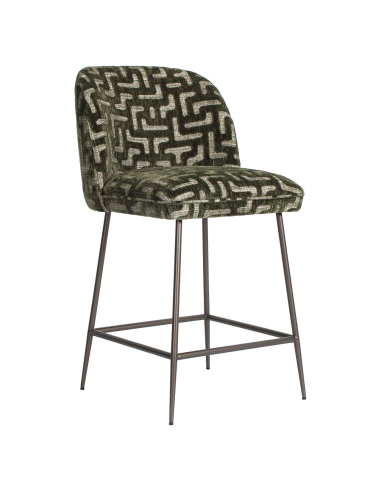 Tabouret de comptoir tissu labyrinthe PULLITZER