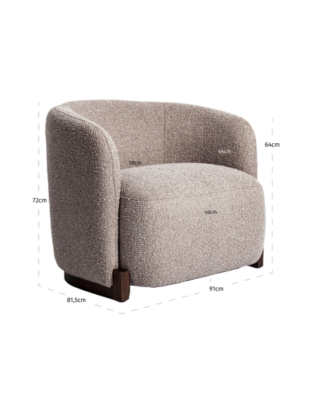 Poltrona da salotto Mocca Hannah