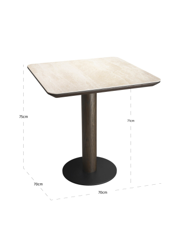 Ceramic Bistro Table Travertine Ritz Effect - Richmond Interiors