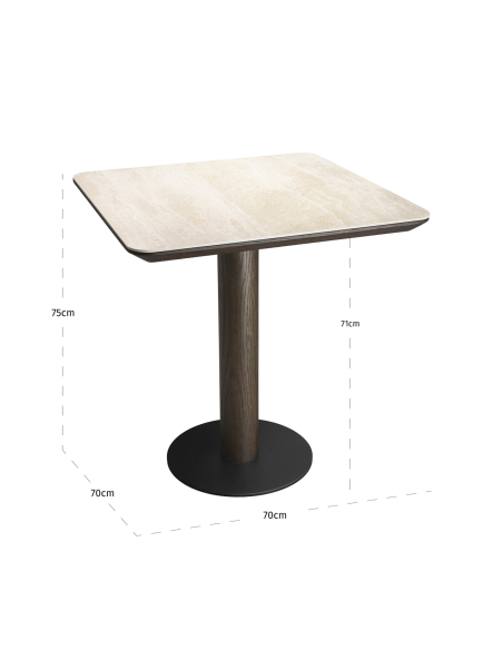 Ceramic Bistro Table Travertine Ritz Effect - Richmond Interiors