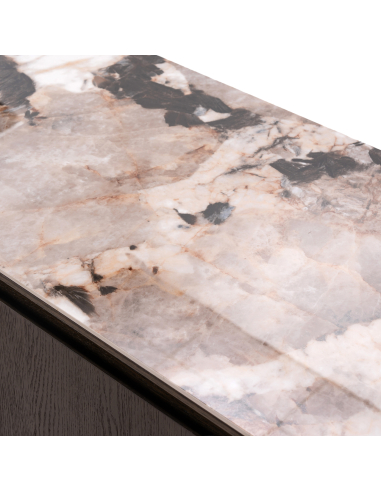 Ceramic Buffet Travertine Effect 3 Doors Langford - Richmond Interiors