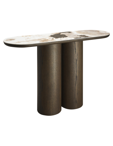 Mármore Nuvem Console Marrom Langford - Richmond Interiors