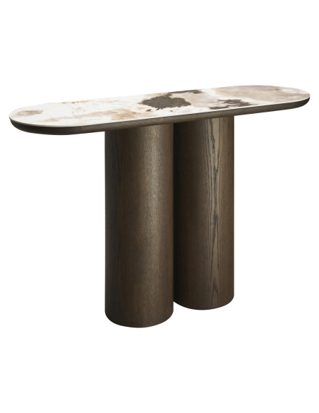 Marmorierte Cloud Console Brown Langford - Richmond Interiors
