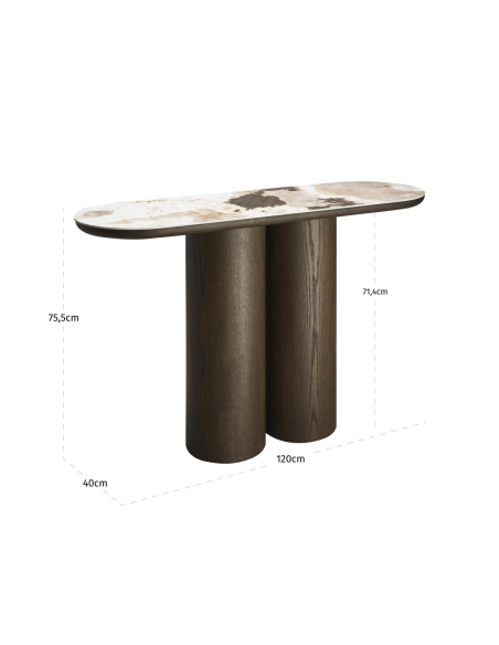 Mármore Nuvem Console Marrom Langford - Richmond Interiors