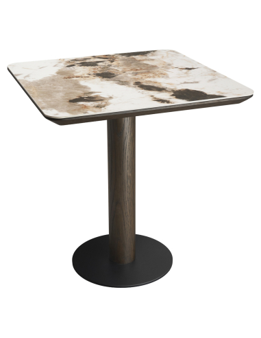 Ceramic Bistro Table Travertine Langford Effect - Richmond Interiors