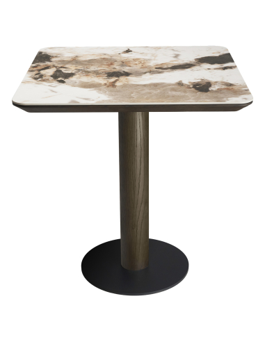 Ceramic Bistro Table Travertine Langford Effect - Richmond Interiors