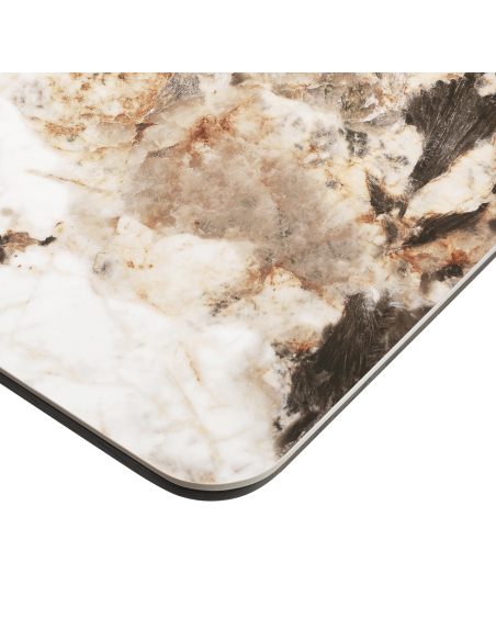 Ceramic Bistro Table Travertine Langford Effect - Richmond Interiors