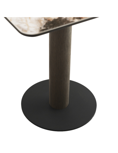 Ceramic Bistro Table Travertine Langford Effect - Richmond Interiors
