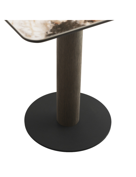 Ceramic Bistro Table Travertine Langford Effect - Richmond Interiors
