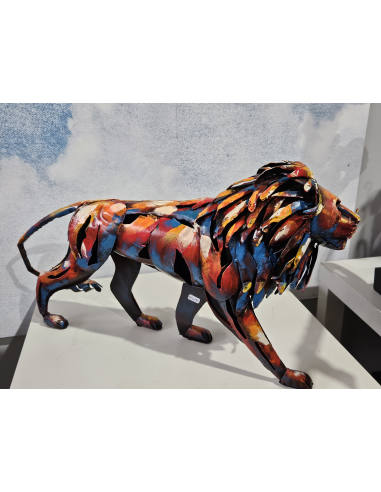 Sculpture métal lion PIGMENT | Socadis | Référence SD1120 - Loftattitude.com